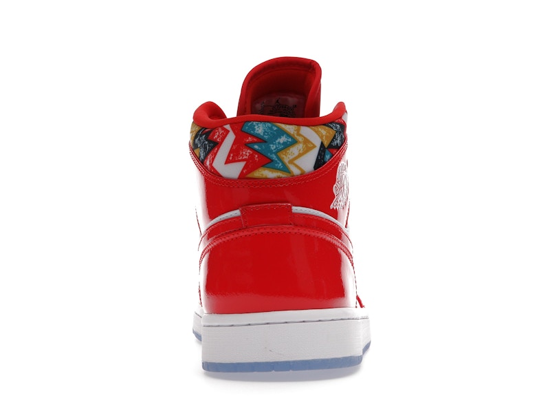 Jordan 1 Mid Barcelona Sweater Red Patent
