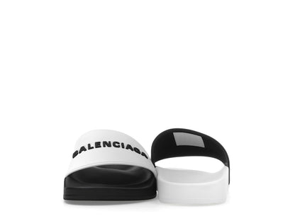 Balenciaga Pool Slides White Black (Women's)