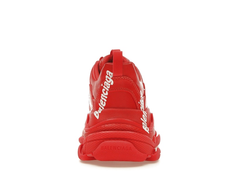 Balenciaga Triple S All Over Tomato Red White