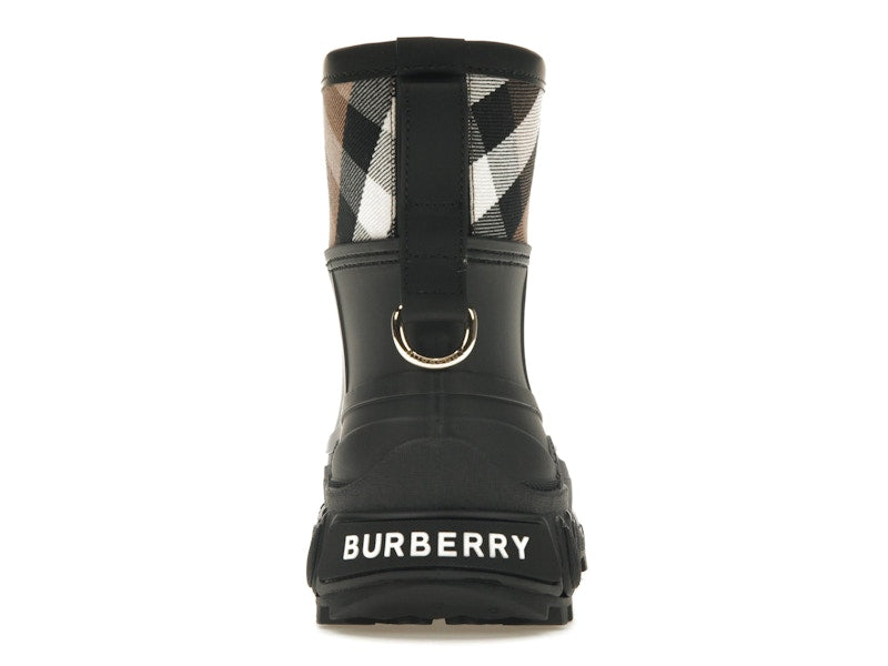 Burberry House Check Rain Boots Black Archive Beige (Women's)