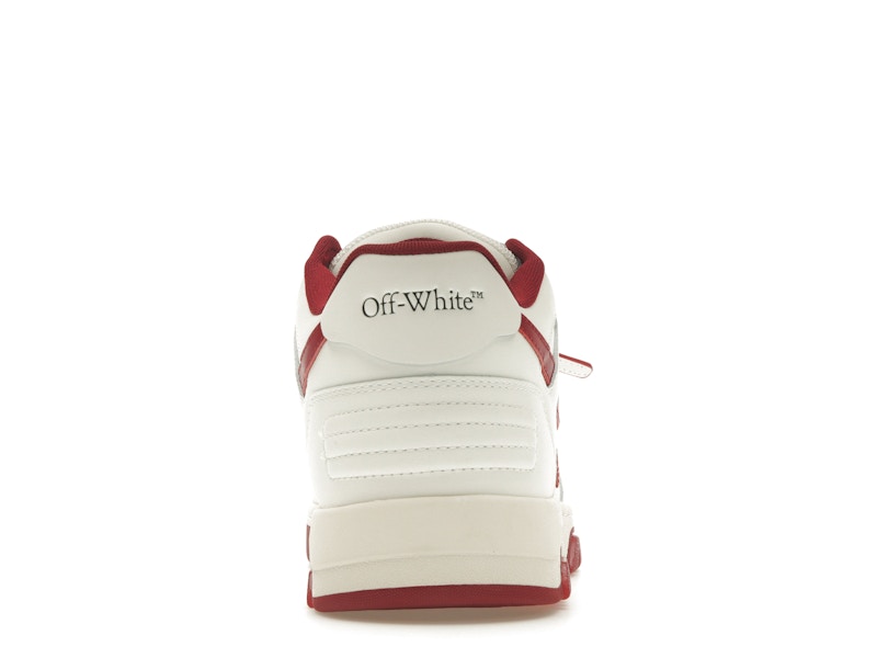 OFF-WHITE Out Of Office OOO Low Tops White Red White Tag