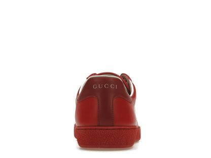 Gucci Ace Perforated Interlocking G Red