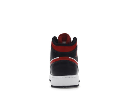 Air Jordan 1 Mid Black Fire Red (GS)