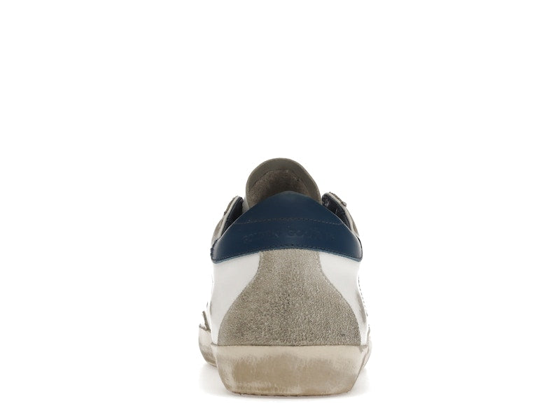 Golden Goose Super-Star White Royal Blue Grey Suede Patch