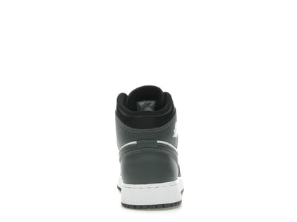 Jordan 1 Mid Black White Iron Grey (GS)