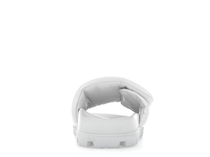 Prada Soft Padded 20mm Slide Sandal White Nappa Leather