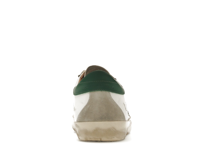 Golden Goose Super-Star White Green Grey Suede Patch