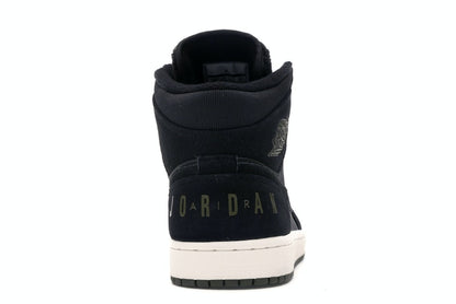 Jordan 1 Mid Black Olive Canvas