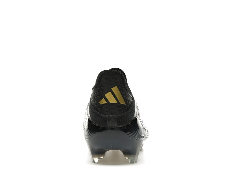adidas F50 Elite Laceless FG Core Black Iron Metallic Gold Metallic