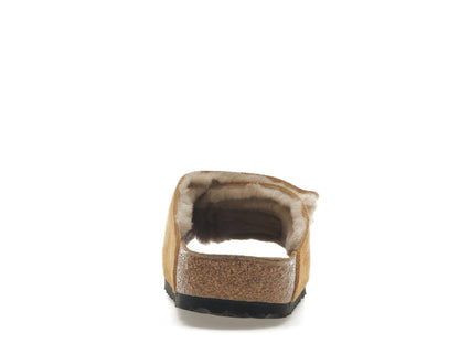 Birkenstock Solana Shearling Slide Stussy Caramel