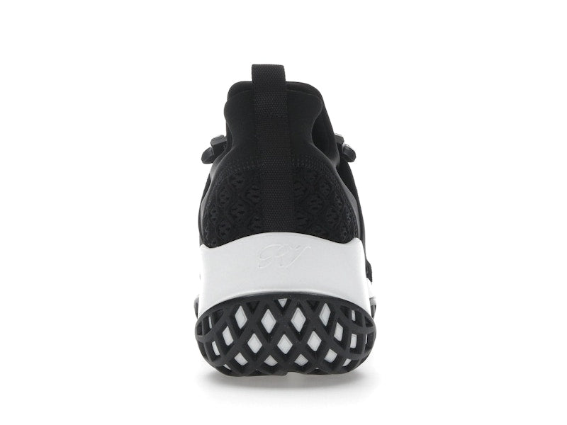Roger Vivier Viv' Run Fabric Black White Crystal Buckle (Women's)