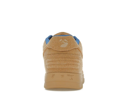 OFF-WHITE Out Of Office OOO Low Tops Camel Blue Wool