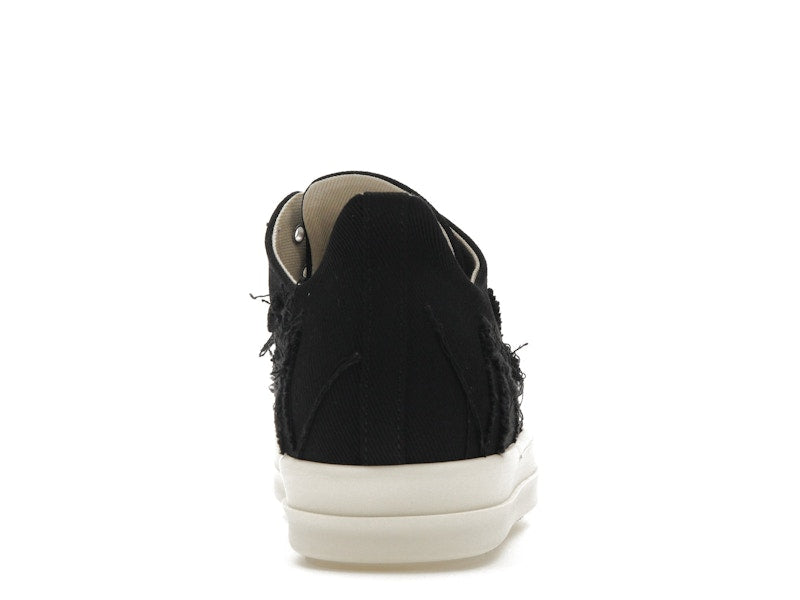 Rick Owens DRKSHDW Slashed Low Sneaks Black Milk