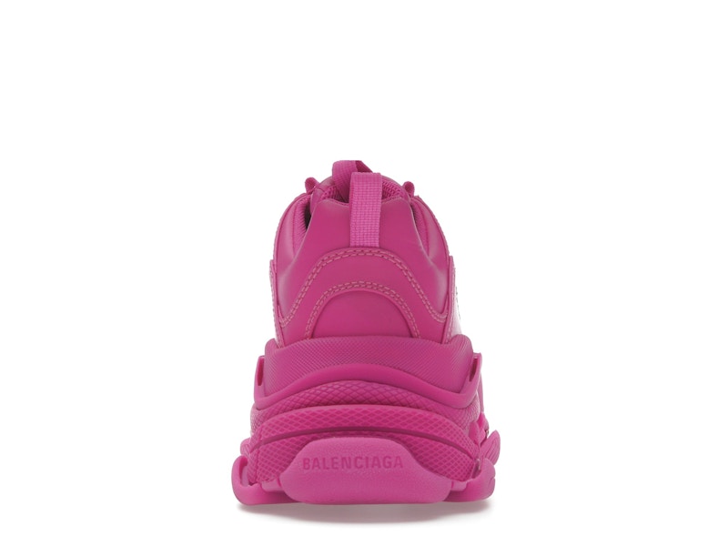Balenciaga Triple S Faux Leather Dark Pink (Women's)