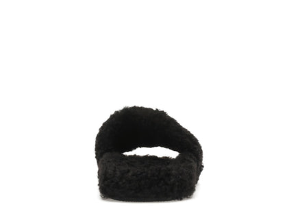 Balenciaga Furry Slide Black