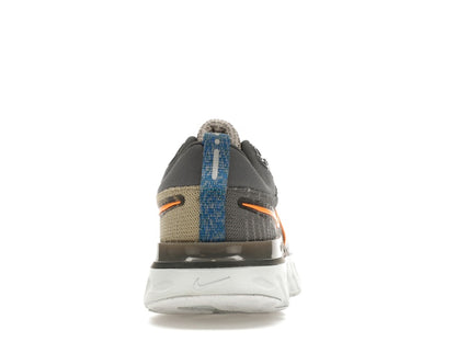 Nike React Infinity Run Flyknit 2 Light Bone Grey Orange