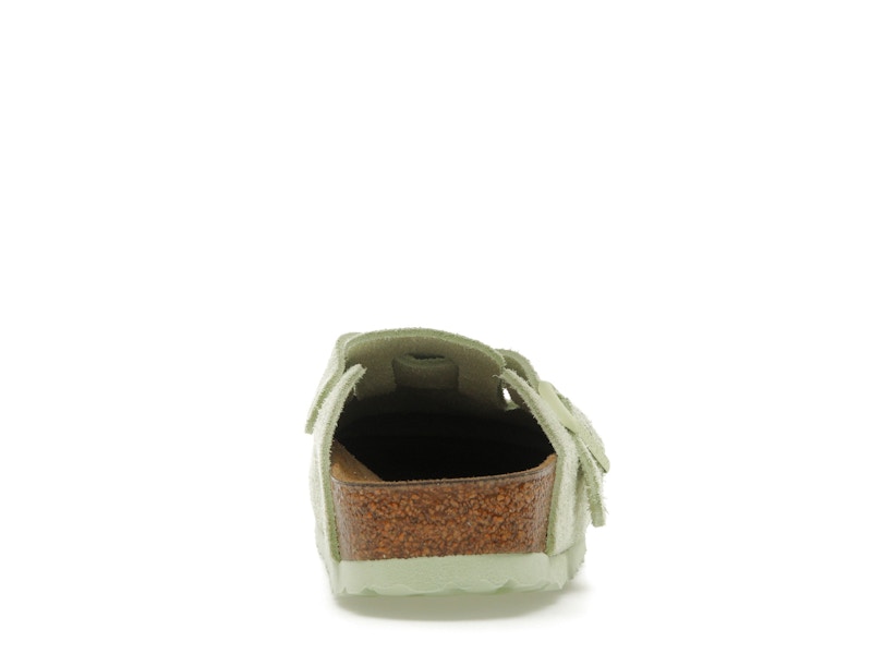 Birkenstock Boston Suede Faded Lime
