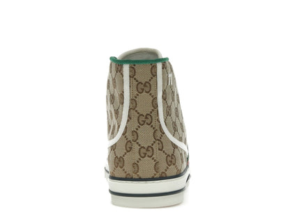 Gucci Tennis 1977 Canvas High Top Beige GG Print