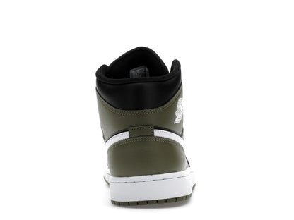 Jordan 1 Mid Black White Olive