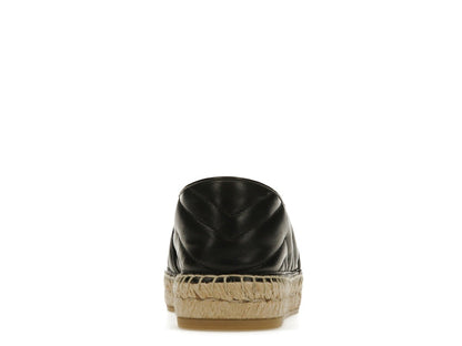 Gucci Double G Espadrille Black Leather