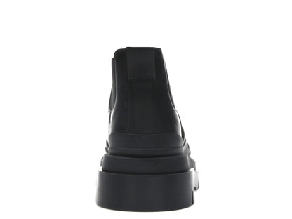 Bottega Veneta Leather Tire Chunky Sole Ankle Chelsea Boot Black