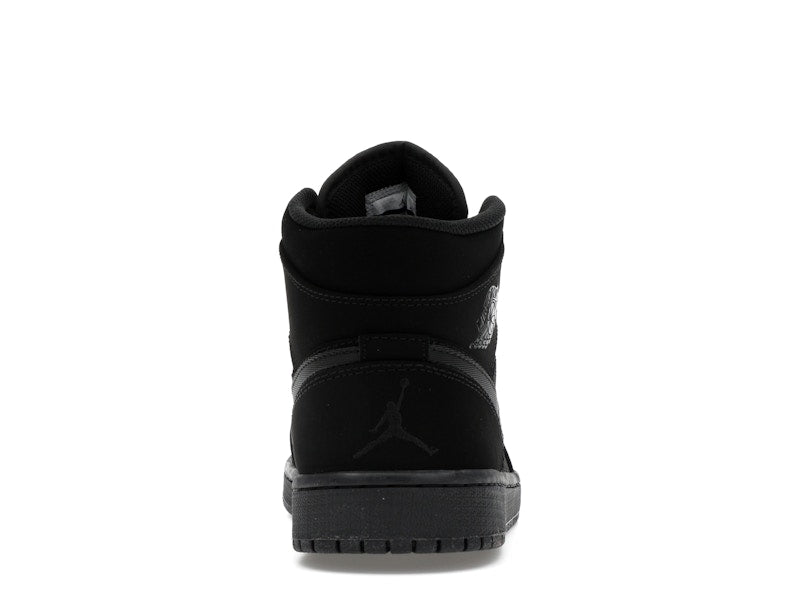 Jordan 1 Mid Black Black White