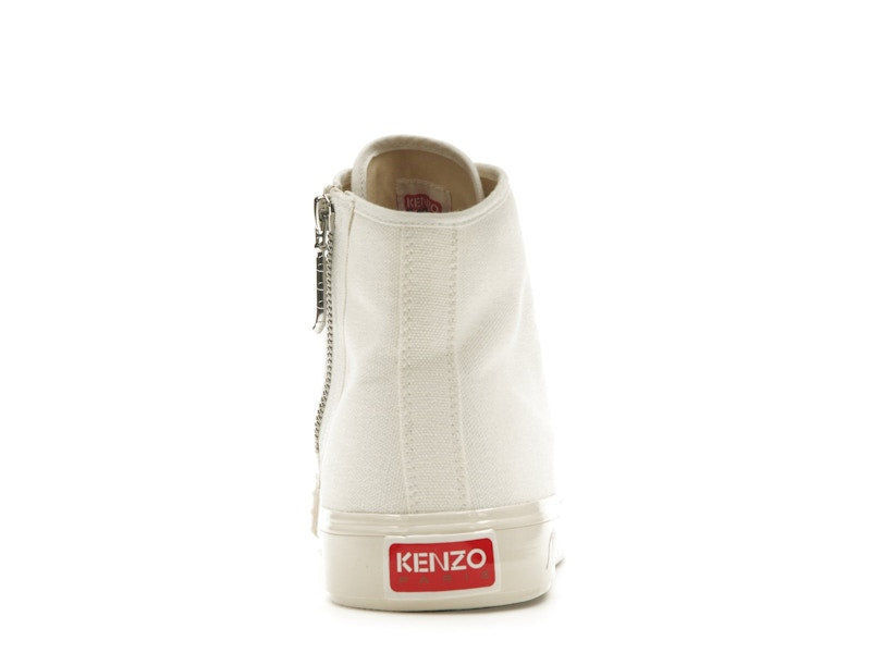 Kenzo School High Top Trainers Tiger Sole Off White