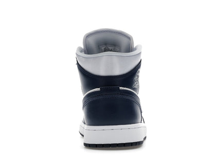 Jordan 1 Mid Football Grey White Midnight Navy (Women's)