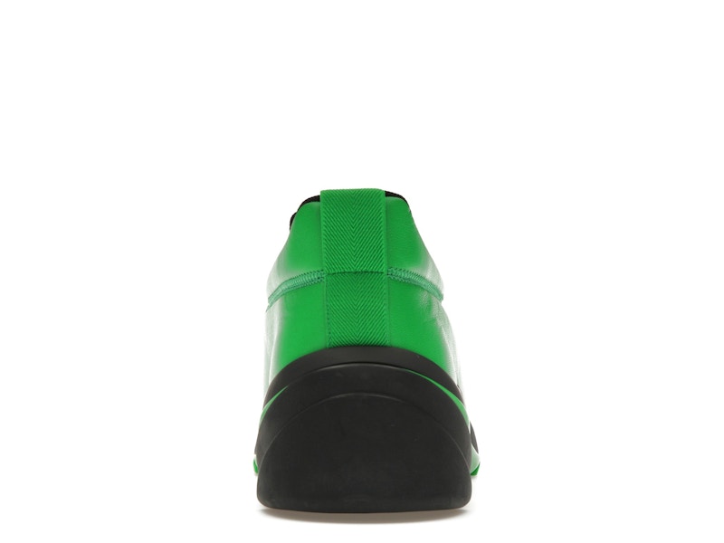 Bottega Veneta Lagoon Low Top Leather Sneaker Black Green
