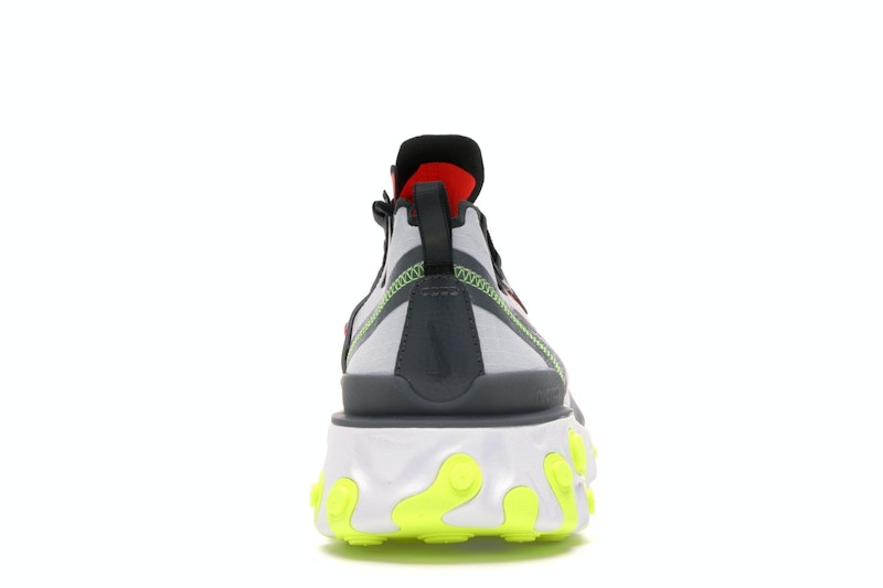 Nike React Element 55 Pure Platinum Bright Crimson Volt