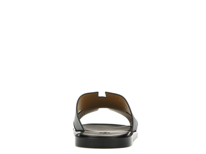Hermes Izmir Sandal Noir Smooth Calfskin Leather