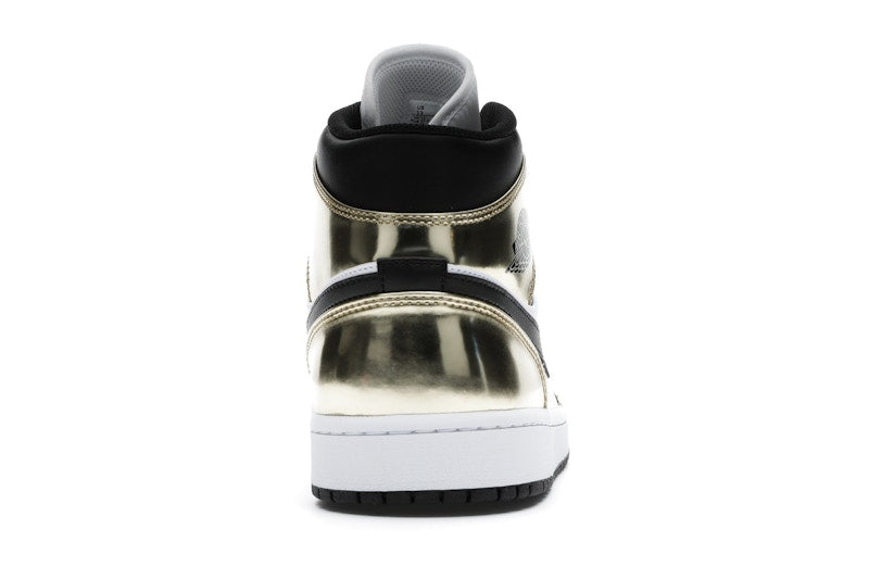 Jordan 1 Mid Metallic Gold Black White