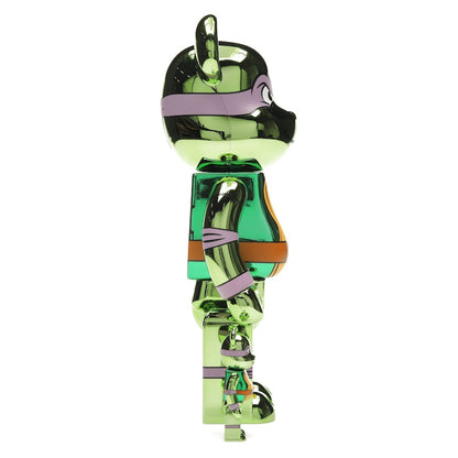 Bearbrick x Teenage Mutant Ninja Turtles Donatello 100% & 400% Set Chrome Ver.