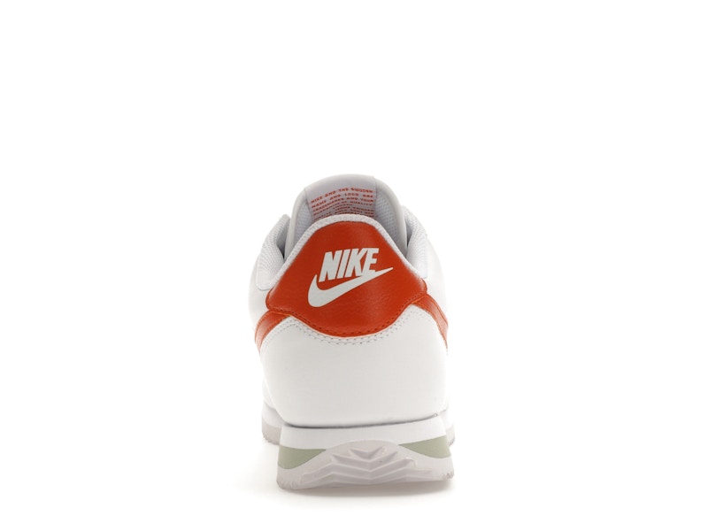 Nike Cortez White Campfire Orange