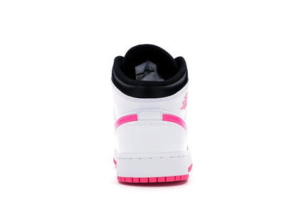 Jordan 1 Mid White Black Hyper Pink (GS)