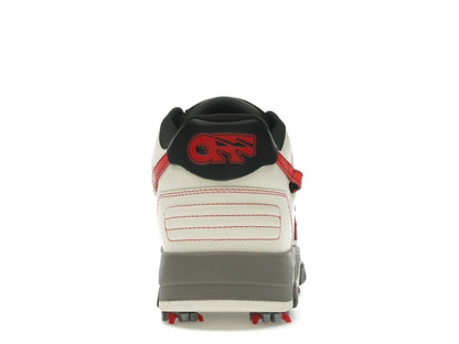OFF-WHITE Out Of Office OOO Low Tops Golf Paris Hilinski Red Black