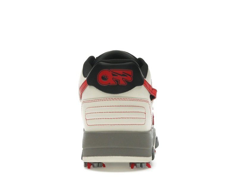 OFF-WHITE Out Of Office OOO Low Tops Golf Paris Hilinski Red Black