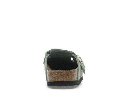 Birkenstock Boston Soft Footbed Suede Green Tea (Narrow Fit)
