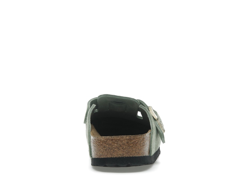 Birkenstock Boston Soft Footbed Suede Green Tea (Narrow Fit)
