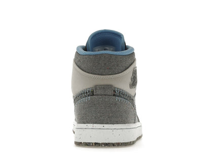 Jordan 1 Mid Crater Grey University Blue