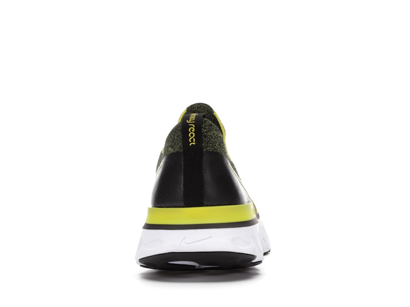 Nike React Infinity Run Flyknit Black Sonic Yellow