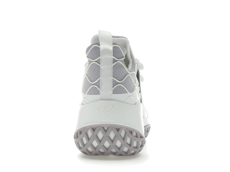 Roger Vivier Viv' Run Fabric White Purple Crystal Buckle (Women's)