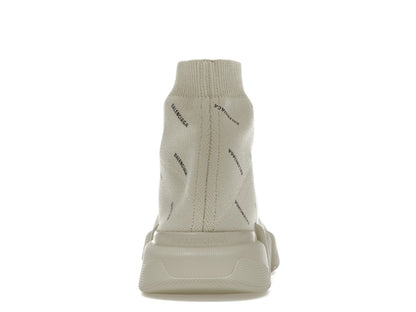 Balenciaga All Over Logo Speed 2.0 Beige