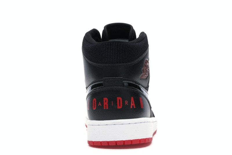 Jordan 1 Mid Black University Red