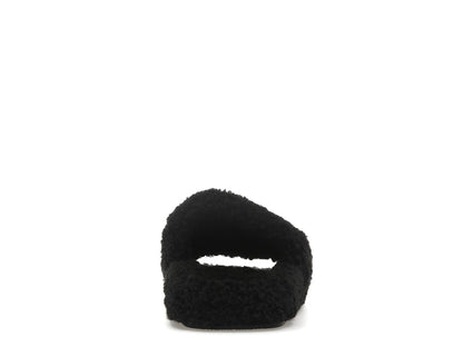 Balenciaga Paris Furry Slide Black (Women's)