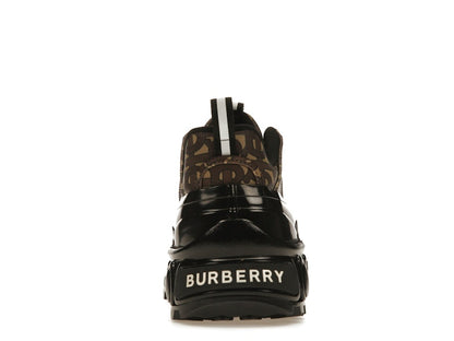 Burberry Arthur Monogram Print Black Bridle Brown