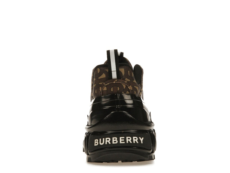 Burberry Arthur Monogram Print Black Bridle Brown