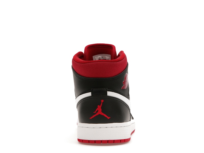 Jordan 1 Mid Black Gym Red White