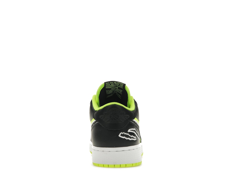 Jordan 1 Low SE Black Cat Volt (GS)