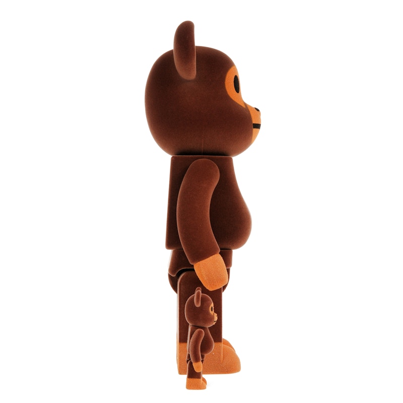 Bearbrick x Bape Baby Milo Flocky Ver. 100% & 400% Set
